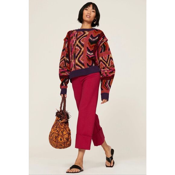 FARM Rio Striped Patchwork Sweater 💘 - Picture 2 of 12